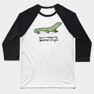 Grumpy Komodo Dragon Baseball T-Shirt